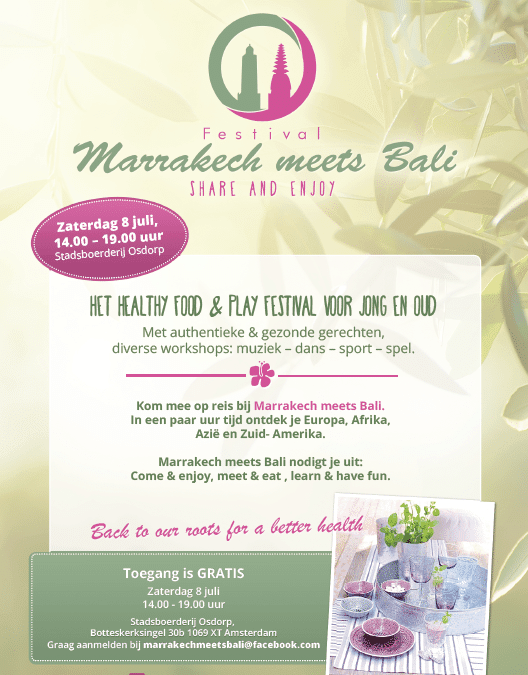 Zaterdag 8 juli Healthy Food & Play Festival